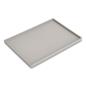 Slim Stackable Plastic Mail And Supplies Tray, 1 Section, #6 1-4 To #16 Envelopes, 6.85 X 9.88 X 0.47, Gray