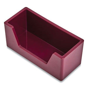 Business Card Holder, Holds 80 Cards, 3.97 X 1.73 X 1.77, Plastic, Purple