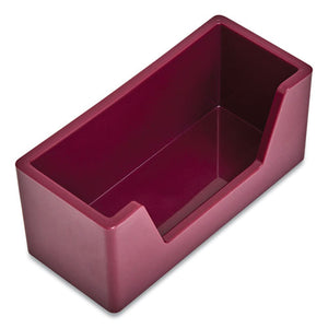 Business Card Holder, Holds 80 Cards, 3.97 X 1.73 X 1.77, Plastic, Purple