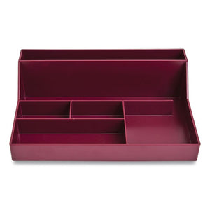 Plastic Desktop Organizer, 6-compartment, 6.81 X 9.84 X 2.75, Purple