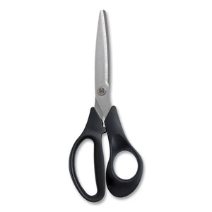 Stainless Steel Scissors, 8" Long, 3.58" Cut Length, Assorted Straight Handles, 2-pack