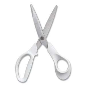 Stainless Steel Scissors, 8" Long, 3.58" Cut Length, Assorted Straight Handles, 2-pack