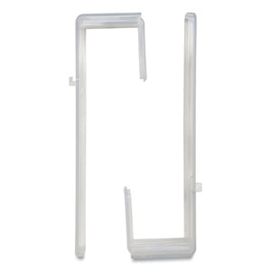 Over-the-wall Cubicle File Hangers, Clear, 2-pack