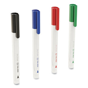 Pen Style Dry Erase Marker Kit, 4 Assorted Fine Bullet Tip Markers, Eraser, Cleaning Cloth, Cleaning Solution And Tray