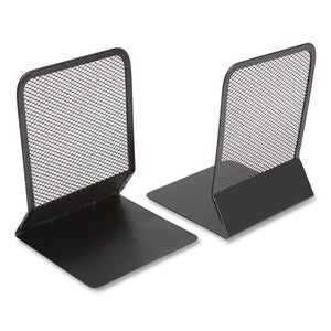 Wire Mesh Book Ends, 5.71 X 7.4 X 5.63, Black, 2-set