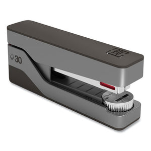 Premium Desktop Half Strip Stapler, 30-sheet Capacity, Gray-black