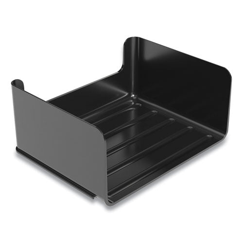 Side-load Stackable Plastic Document Tray, 1 Section, Letter Size Files, 13.1 X 8.9 X 5.5, Black