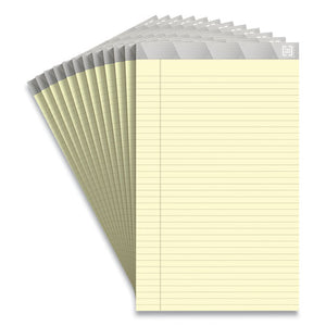 Notepads, Wide-legal Rule, Canary Sheets, 8.5 X 14, 50 Sheets, 12-pack