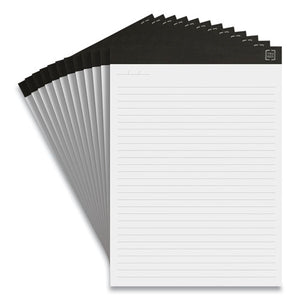 Notepads, Wide-legal Rule, White Sheets, 8.5 X 11.75, 50 Sheets, 12-pack