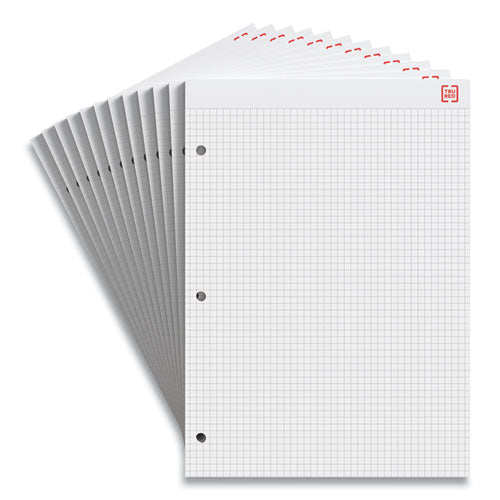 Notepads, Quadrille Rule, White Sheets, 8.5 X 11.75, 50 Sheets, 12-pack