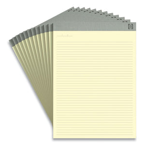 Notepads, Narrow Rule, Canary Sheets, 8.5 X 11.75, 50 Sheets, 12-pack