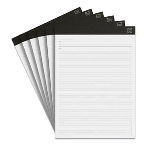 Notepads, Meeting Agenda Format Ruled, White Sheets, 8.5 X 11.75, 50 Sheets, 6-pack