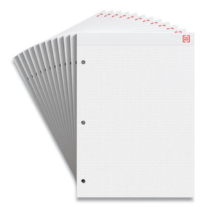 Notepads, Dotted Rule, White Sheets, 8.5 X 11.75, 50 Sheets, 12-pack