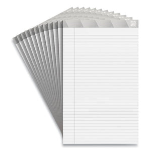 Notepads, Wide-legal Rule, White Sheets, 8.5 X 14, 50 Sheets, 12-pack