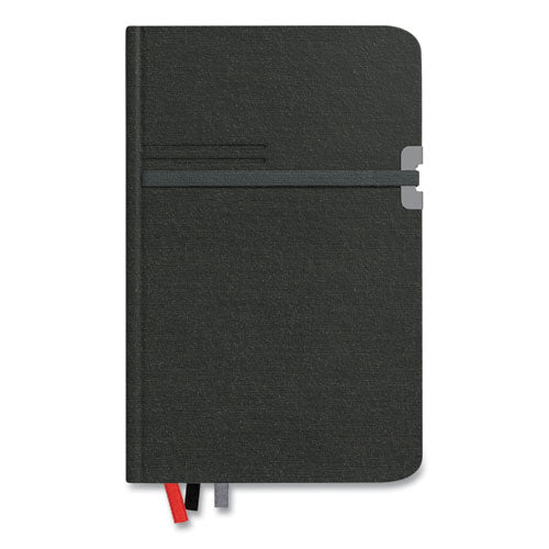 Medium Mastery Journal, Narrow Rule, Black Cover, 5 X 8, 192 Sheets