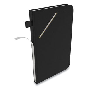 Medium Starter Journal, Narrow Rule, Black Cover, 5 X 8, 192 Sheets