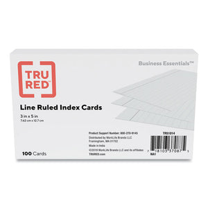 Index Cards, Ruled, 3 X 5, Gray, 100-pack