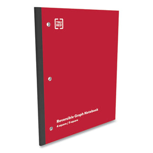 Wireless One-subject Notebook, Quadrille Rule, Red Cover, 11 X 8.5, 80 Sheets