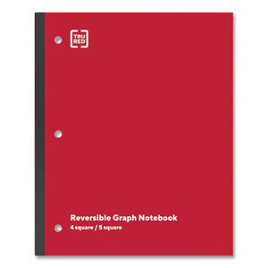 Wireless One-subject Notebook, Quadrille Rule, Red Cover, 11 X 8.5, 80 Sheets