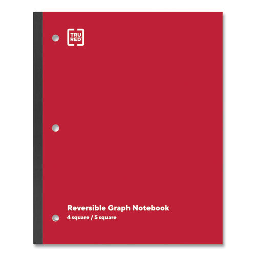 Wireless One-subject Notebook, Quadrille Rule, Red Cover, 11 X 8.5, 80 Sheets