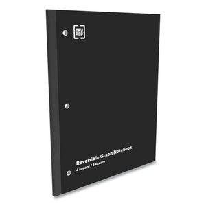 Wireless One-subject Notebook, Quadrille Rule, Black Cover, 11 X 8.5, 80 Sheets