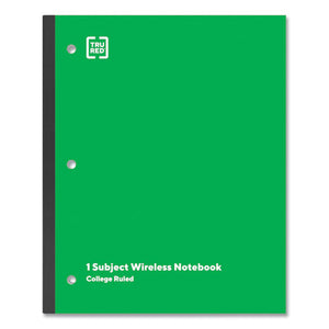 Wireless One-subject Notebook, Medium-college Rule, Green Cover, 11 X 8.5, 80 Sheets