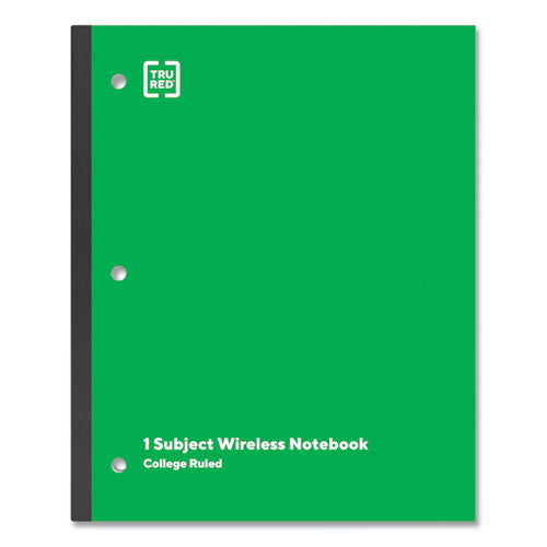 Wireless One-subject Notebook, Medium-college Rule, Green Cover, 11 X 8.5, 80 Sheets