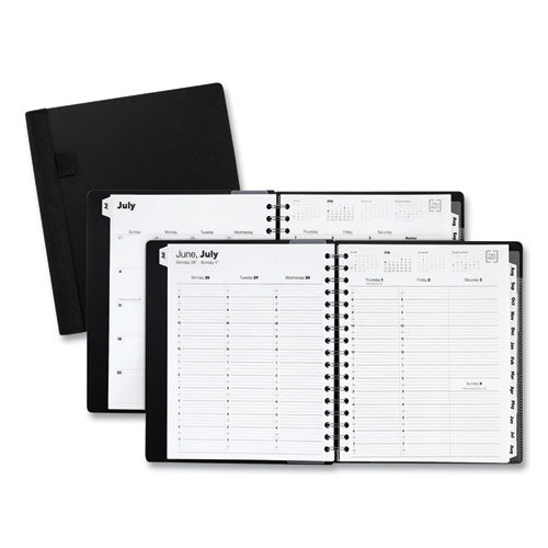 Weekly-monthly Planner, 9 X 7, Black Poly Cover, 2021-2022