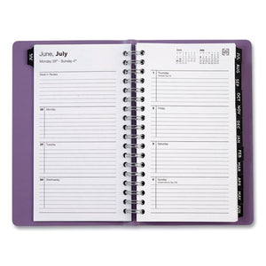 Weekly-monthly Planner, 6 X 3, Purple Pajco Cover, 2021-2022