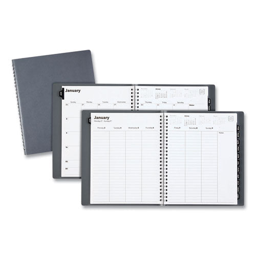 Weekly-monthly Planner, 7 X 9, Charcoal Pajco Cover, 2022