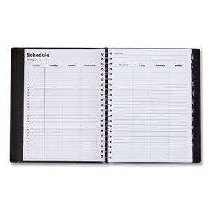 Daily Appointment Book, Four Person, 11 X 8, Black Pajco Cover, 2022