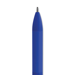 Ballpoint Gripped Retractable Pen, Medium Point, 1 Mm, Blue Ink, Blue Barrel, Dozen