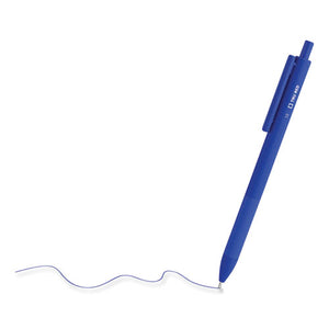 Ballpoint Gripped Retractable Pen, Medium Point, 1 Mm, Blue Ink, Blue Barrel, Dozen