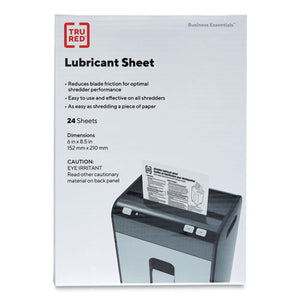 Shredder Lubricant Sheets, 8.5 X 6, 24 Sheets-pack