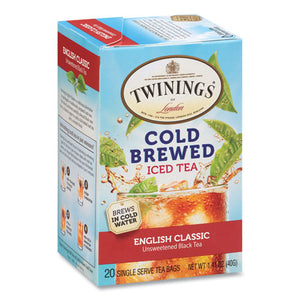 Cold Brew Iced Tea Bags, English Classic, 0.07 Oz Tea Bag, 20-box