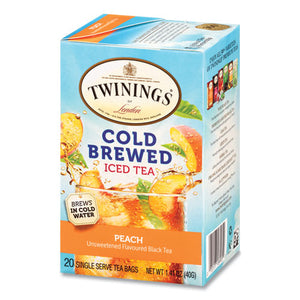 Cold Brew Iced Tea Bags, Peach, 0.07 Oz Tea Bag, 20-box