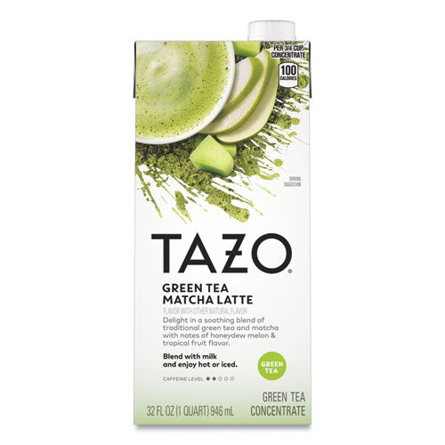 Tea Concentrate, Green Tea Matcha Latte, 32 Oz Tetra Pak, 6-carton