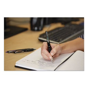 Signo 207 Retractable Gel Pen, Medium 0.7mm, Black Ink, Pink Barrel, 2-pack
