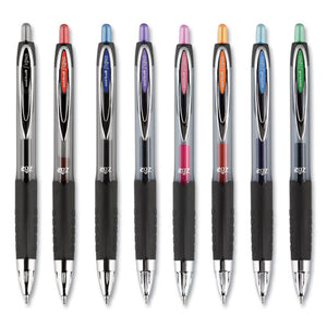 Signo 207 Gel Pen, Retractable, Medium 0.7 Mm, Black Ink, Translucent Black Barrel, 8-pack