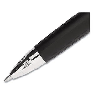 Signo 207 Retractable Gel Pen, 1mm, Black Ink, Translucent Black Barrel, Dozen