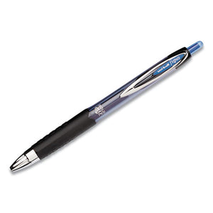Signo 207 Retractable Gel Pen, Bold 1mm, Blue Ink, Black-blue Barrel, Dozen