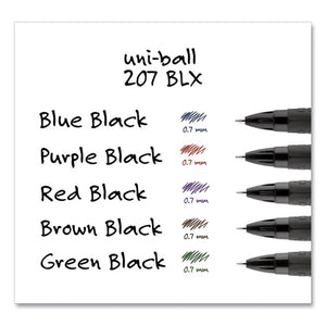 207 Blx Series Gel Pen, Retractable, Medium 0.7 Mm, Assorted Ink And Barrel Colors, 5-pack