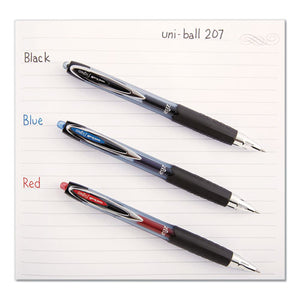 Signo 207 Retractable Gel Pen Value Pack, 0.7mm, Blue Ink, Black Barrel, 36-box