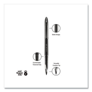 Air Porous Gel Pen, Stick, Medium 0.7 Mm, Black Ink, Black Barrel, 3-pack
