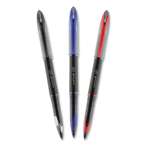 Air Porous Rollerball Pen, Medium 0.7mm, Assorted Ink, Black Barrel, 3-pack