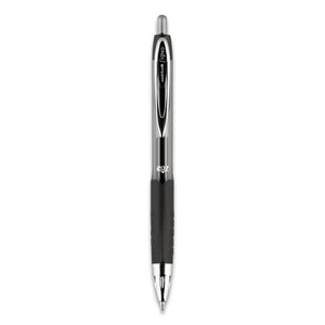 Signo 207 Retractable Gel Pen, 0.7mm, Black Ink, Smoke-black Barrel, Dozen