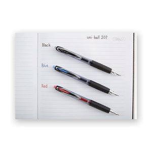 Signo 207 Retractable Gel Pen, 0.7mm, Red Ink, Smoke-black-red, Dozen