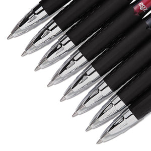 Signo 207 Retractable Gel Pen, Medium 0.7mm, Assorted Ink, Black Barrel, 8-set