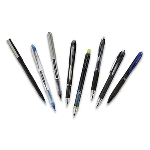 Grip Stick Roller Ball Pen, Micro 0.5mm, Black Ink-barrel, Dozen