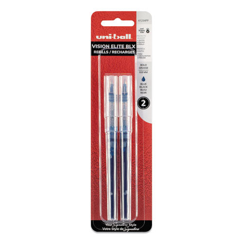 Refill For Vision Elite Roller Ball Pens, Bold Point, Assorted Ink Colors, 2-pack